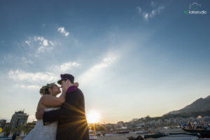 bacio al tramonto