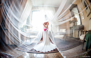 fisheye velo sposa