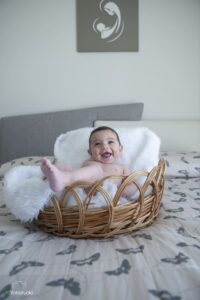 battesimo di un bimbo nella cesta