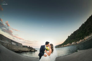 sposi in fisheye